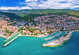 Luftansicht auf Ihren Urlaubsort Crikvenica