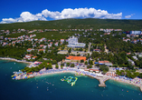 Luftansicht Ihres Urlaubshotels Omorika in Crikvenica