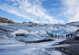 Der Sólheimajökull Gletscher 