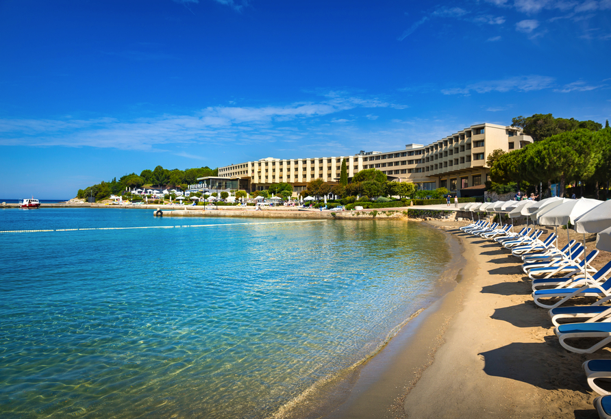 Ihr Maistra Select Island Hotel Istra heißt Sie auf der kleinen Insel Sveti Andrija herzlich willkommen!