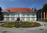 Das Stadthaus von Klagenfurt bietet ebenfalls ein schönes Fotomotiv.