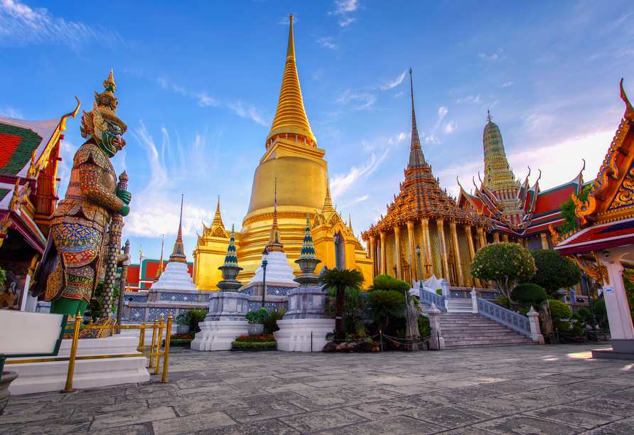 Der Wat Phra Kaeo Tempel im Zentrum von Bangkok