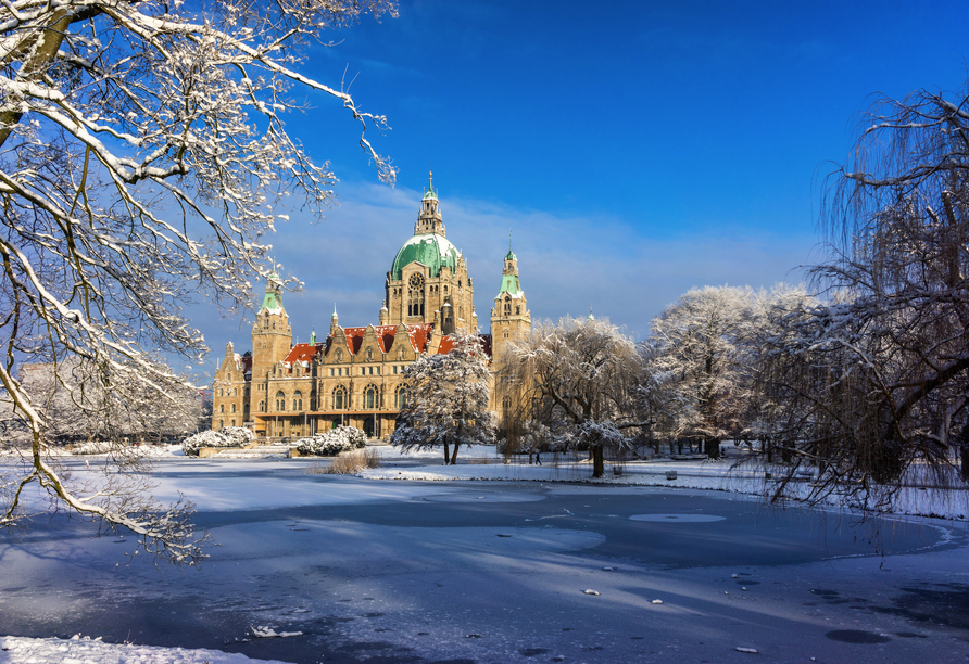 Besichtigen Sie das Neue Rathaus in Hannover.