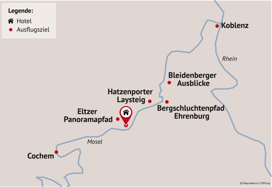 Reisezielkarte