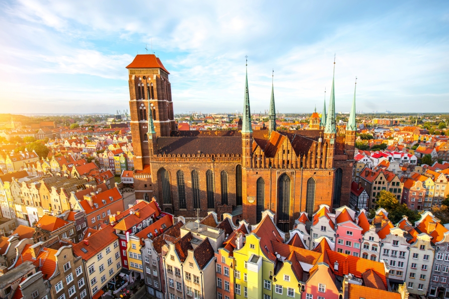 Die Marienkirche in Danzig gehört zu den größten Backsteinkirchen der Welt.