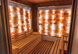 Die schöne Salzsauna des Hotels bietet Raum zur Entspannung. 