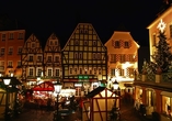 Linz am Rhein begeistert im Winter mit seiner historischen Altstadt und den charmanten Fachwerkhäusern.