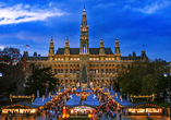 Besuchen Sie den traditionellen Weihnachtsmarkt in Wien.