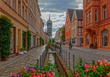 Wittenberg bietet zahlreiche charmante Straßen mit besonderer Architektur.