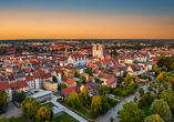 Luftbild von der Altstadt von Wittenberg
