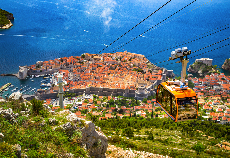 Blick auf die Altstadt von Dubrovnik vom Berg Srd