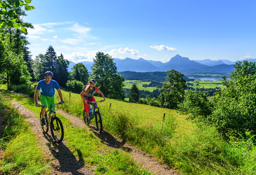 Leihen Sie sich im Hotel ein Fahrrad und erkunden Sie die herrliche Region auf zwei Rädern.