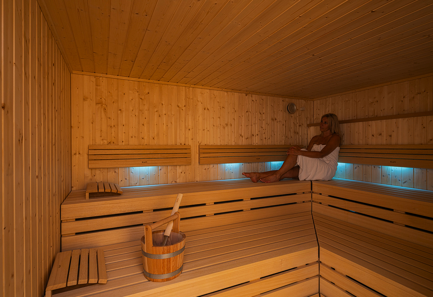 Wohltuende Entspannung erwartet Sie in der Sauna.
