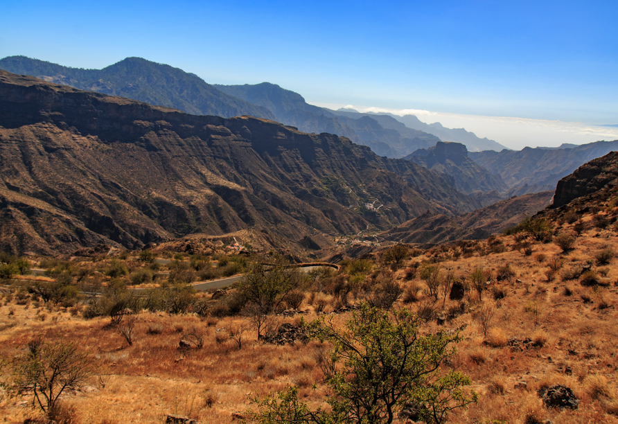 Erkennen auch Sie die Ähnlichkeit des Fataga-Tals zum Grand Canyon?