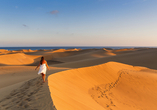 Freuen Sie sich auf die beeindruckenden goldenen Dünen von Maspalomas auf Gran Canaria.