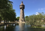 Besichtigen Sie den Wasserturm in Heide.