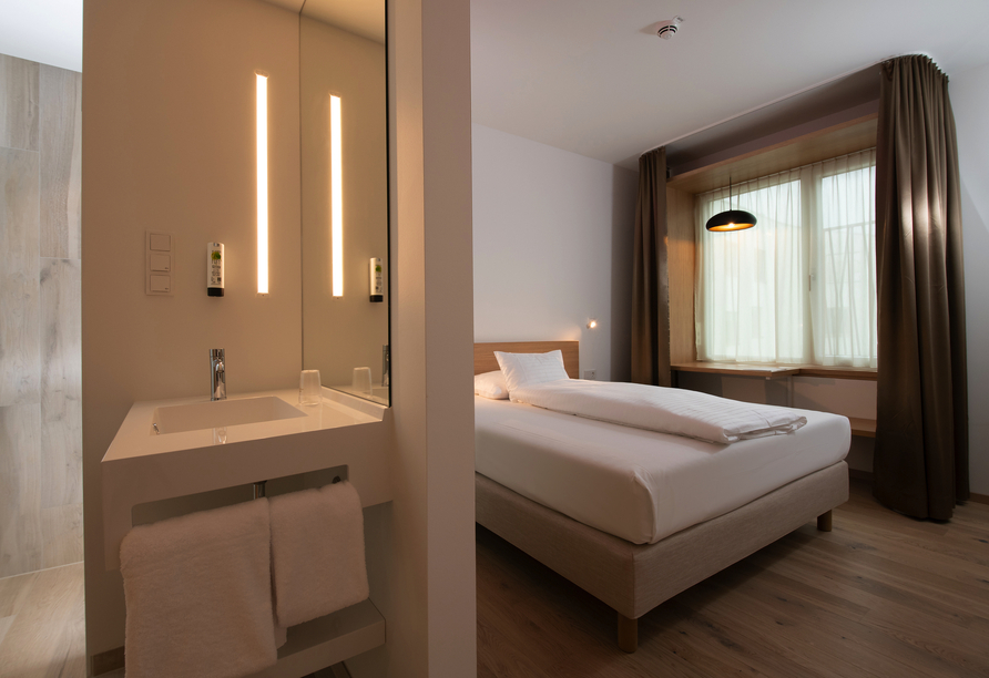 Weiteres Zimmerbeispiel eines Doppelzimmers im Best Western Hotel Spinnerei Linz