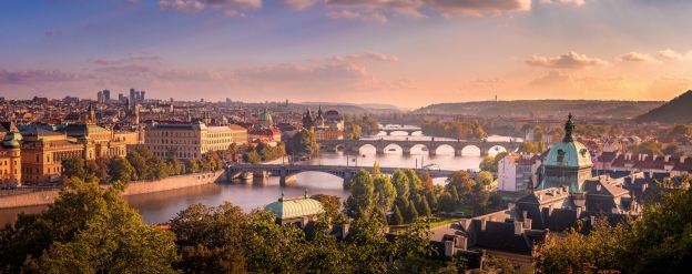 Blick über die tschechische Hauptstadt Prag