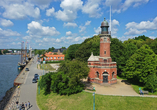 Der Holtenau ist der kleinste, aber schönste der drei Leuchttürme in Kiel.