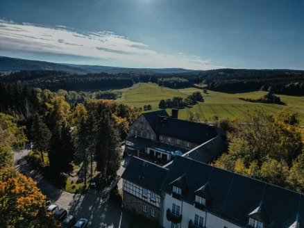 Luftansicht des Hotels