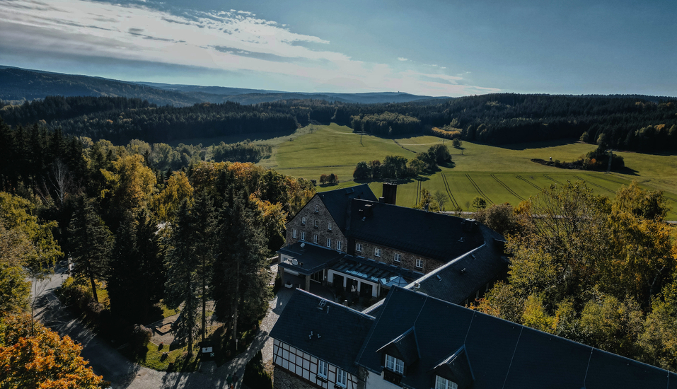 Luftansicht des Hotels