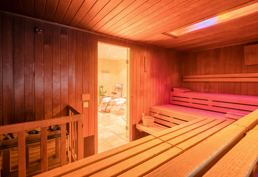 Entspannung in der Sauna gehört zu Ihrer Auszeit dazu.