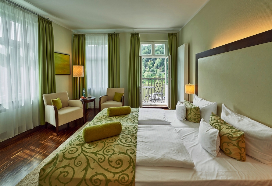 Beispiel eines Doppelzimmers Deluxe im Hotel Elbresidenz an der Therme