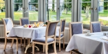 Der Wintergarten des Hotels Villa Heine.