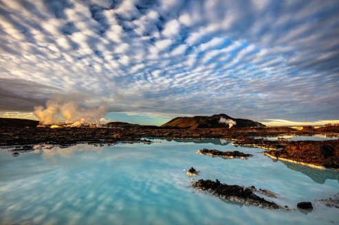 Die Blaue Lagune finden Sie in der Nähe von Reykjavík in Island.