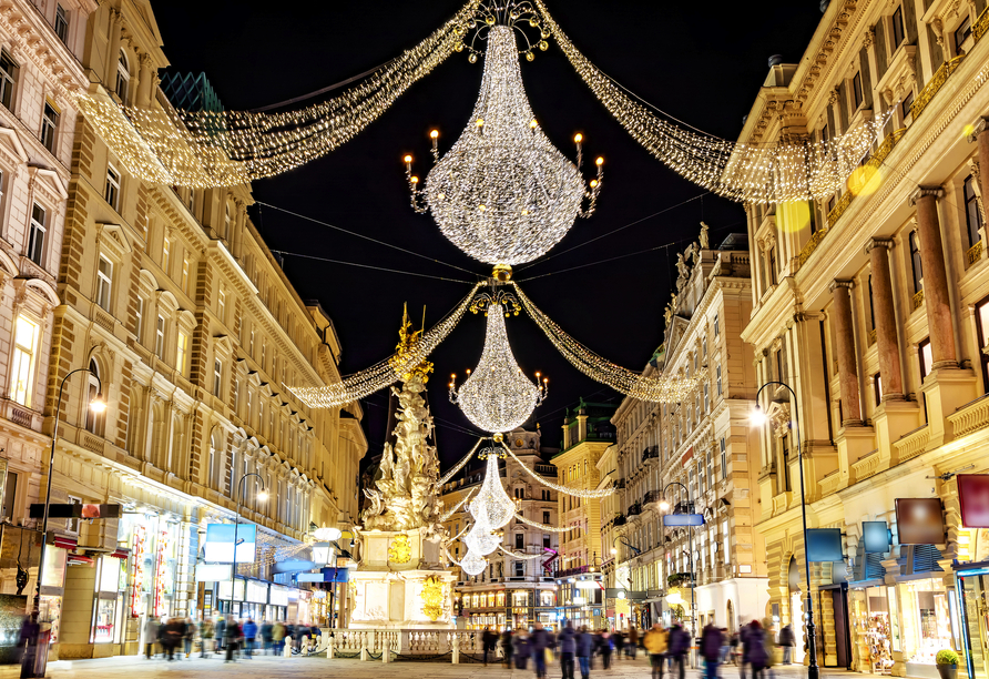 Erleben Sie das funkelnde Lichtermeer zur Vorweihnachtszeit in Wien.