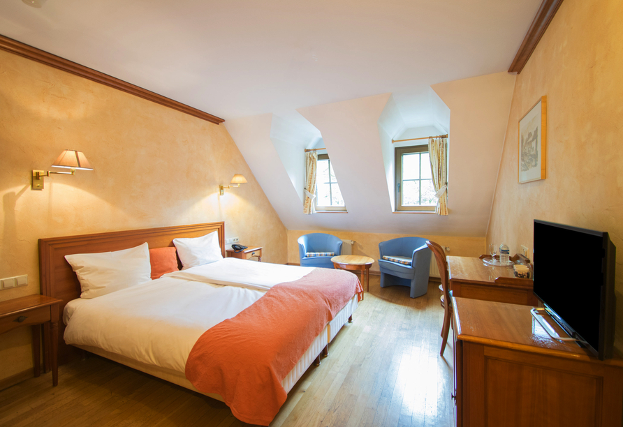 Beispiel eines Doppelzimmers im Hotel & Restaurant Aux Tanneries de Wiltz