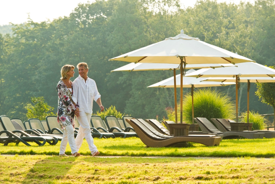 Der Wellnessgarten im Hotel Heinz