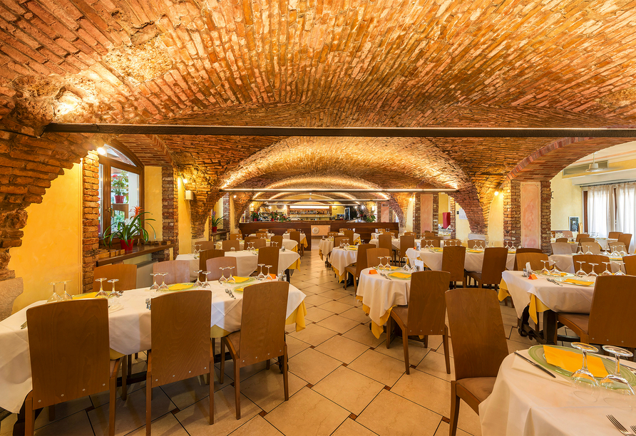 Das gemütliche Restaurant im Hotel Antico Monastero