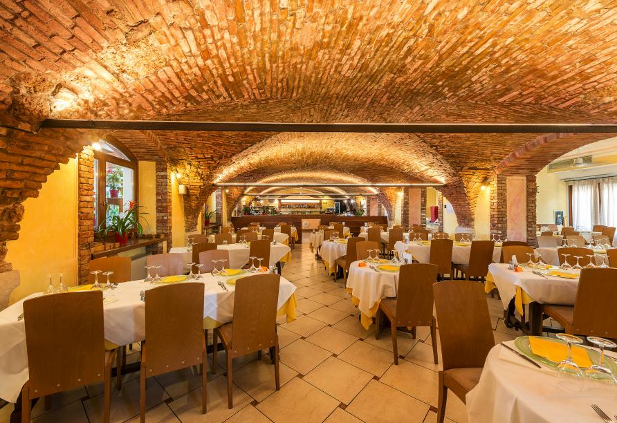 Das gemütliche Restaurant im Hotel Antico Monastero