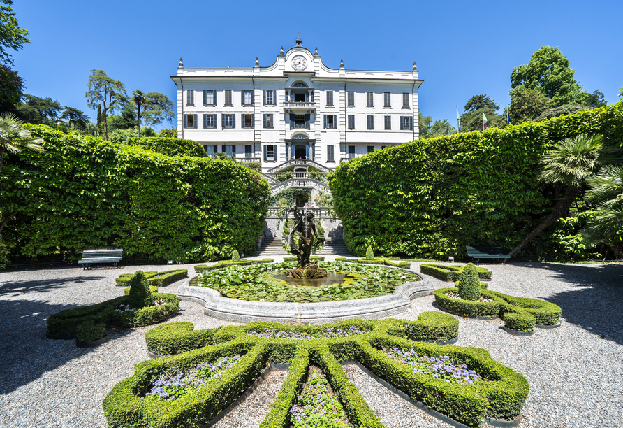 Die Villa Carlotta am Comer See mit wunderschöner Parkanlage.