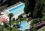 Außenpool und Whirlpool im Hotel Bazzoni in Tremezzo