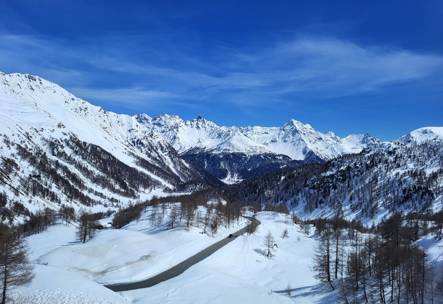 Ein unvergessliches Erlebnis: die Fahrt über den berühmten Bernina-Pass