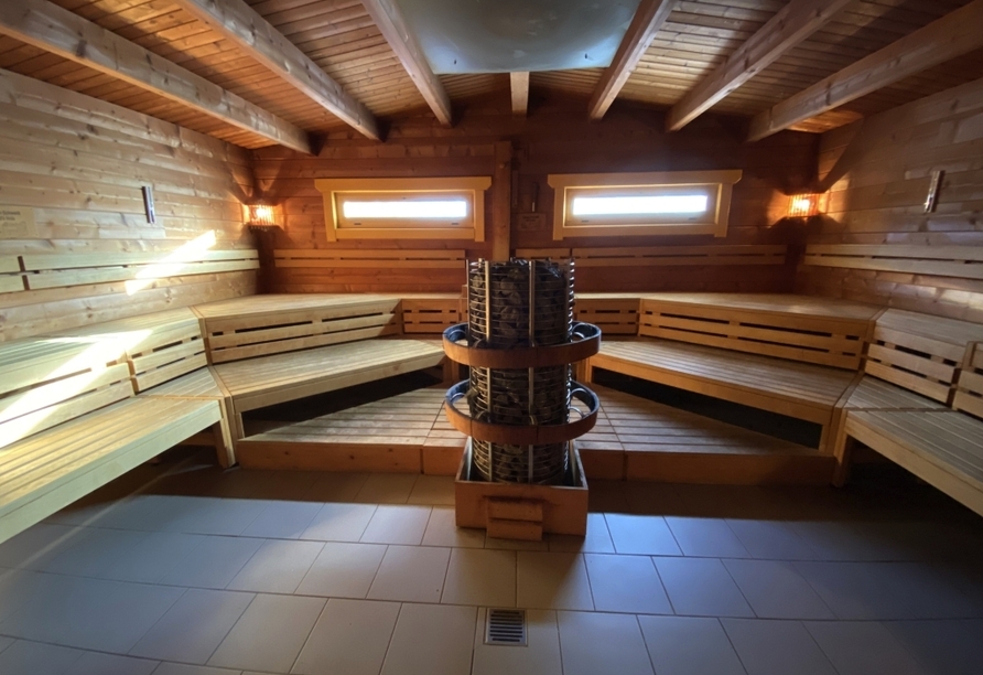 Entspannen Sie in der einladenden Sauna vom Hotel Lugsteinhof.