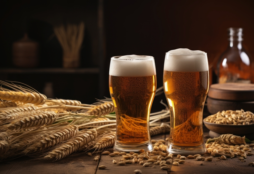Bei einer hoteleigenen Brauerei-Besichtigung erfahren Sie alles über das Kultgetränk Bier.