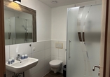 Beispiel eines Badezimmers im Maiers Hotel