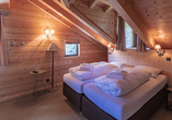 Beispiel eines Doppelzimmers Superior in der Rinderberg Swiss Alpine Lodge