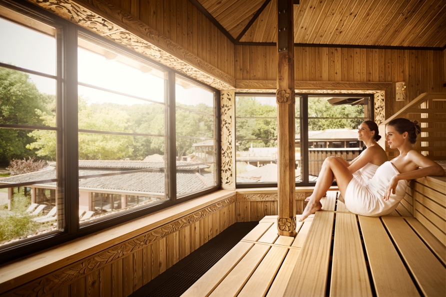 In der Sauna des Vabali Spa Düsseldorf können Sie die Seele baumeln lassen.