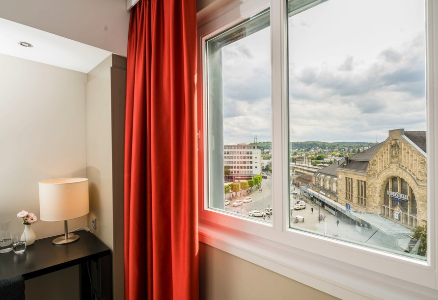 Aussicht eines Doppelzimmers im Hotel Bielefelder Hof