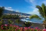 Bestaunen Sie den schwarzen Strand auf Teneriffa.