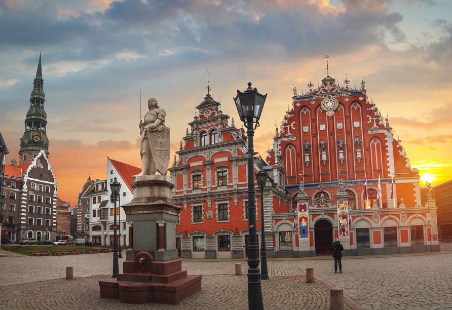 Die ikonische Architektur zieht sich nahezu durch die ganze Stadt von Riga.