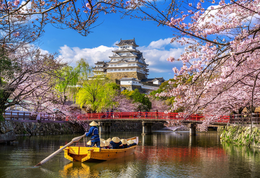 Im Rahmen des optionalen Ausflugspakets können Sie die wunderschöne Burg von Osaka bestaunen.