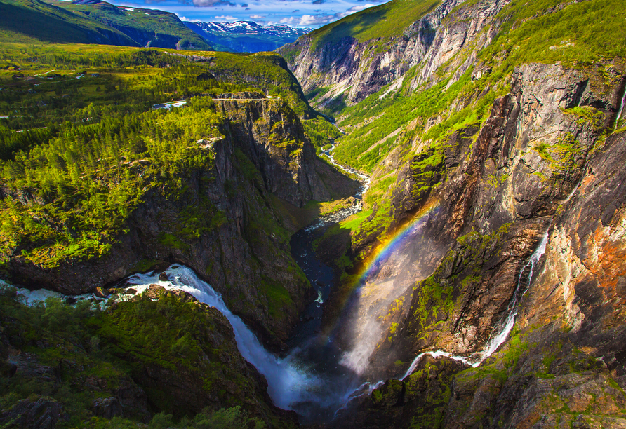 Der Vøringsfossen Wasserfall findet Platz in Ihrem nächsten Fotoalbum.