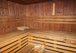 Die Sauna bietet Erholung pur!