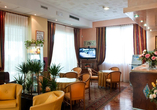 Empfangsbereich und Lounge des Hotels Kennedy