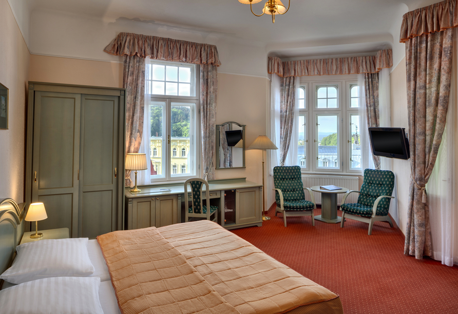 Beispielbild eines Doppelzimmers Komfort im Svoboda Ensana Health Spa Hotel